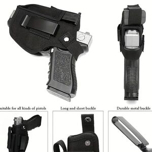 NEW Gun Holster Durable Ambidextrous Universal Concealed Carry Black